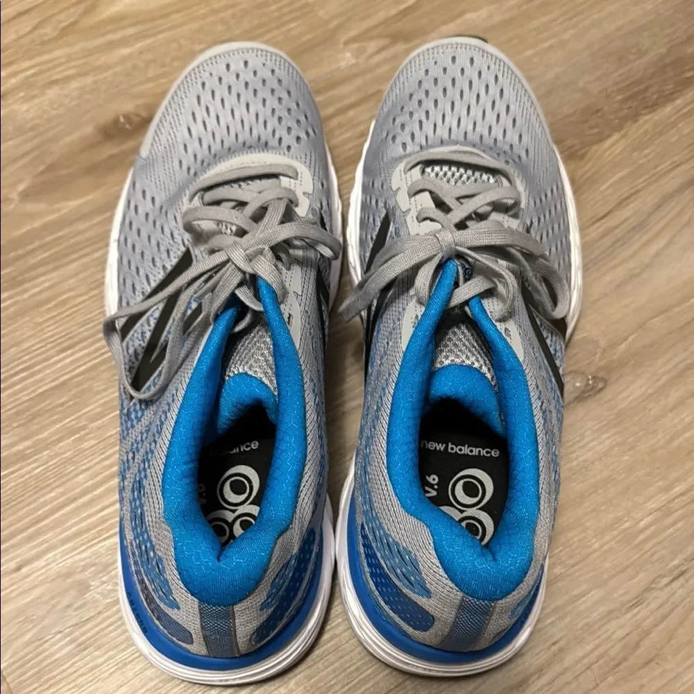 New Balance Gray and Blue Running Shoes - Picture 3 of 4